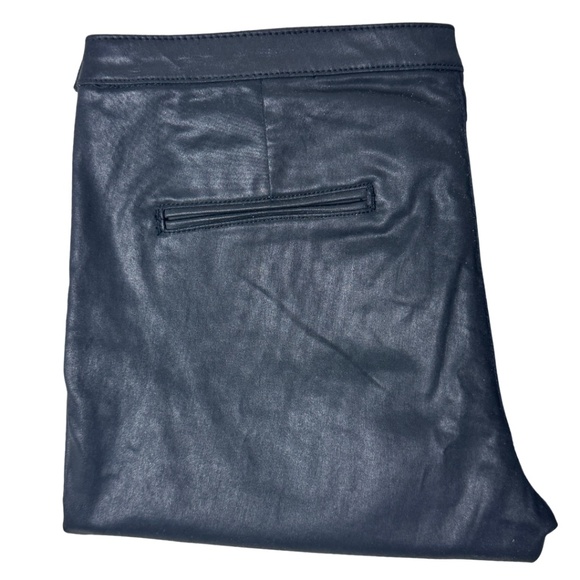 Massimo Dutti Black Coated Skinny Pants EU 38 US 6 - Picture 5 of 16